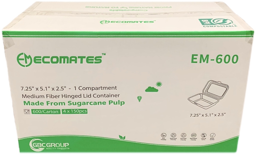 EM-600, Medium Fiber Containers (600 PC) Ecomates
