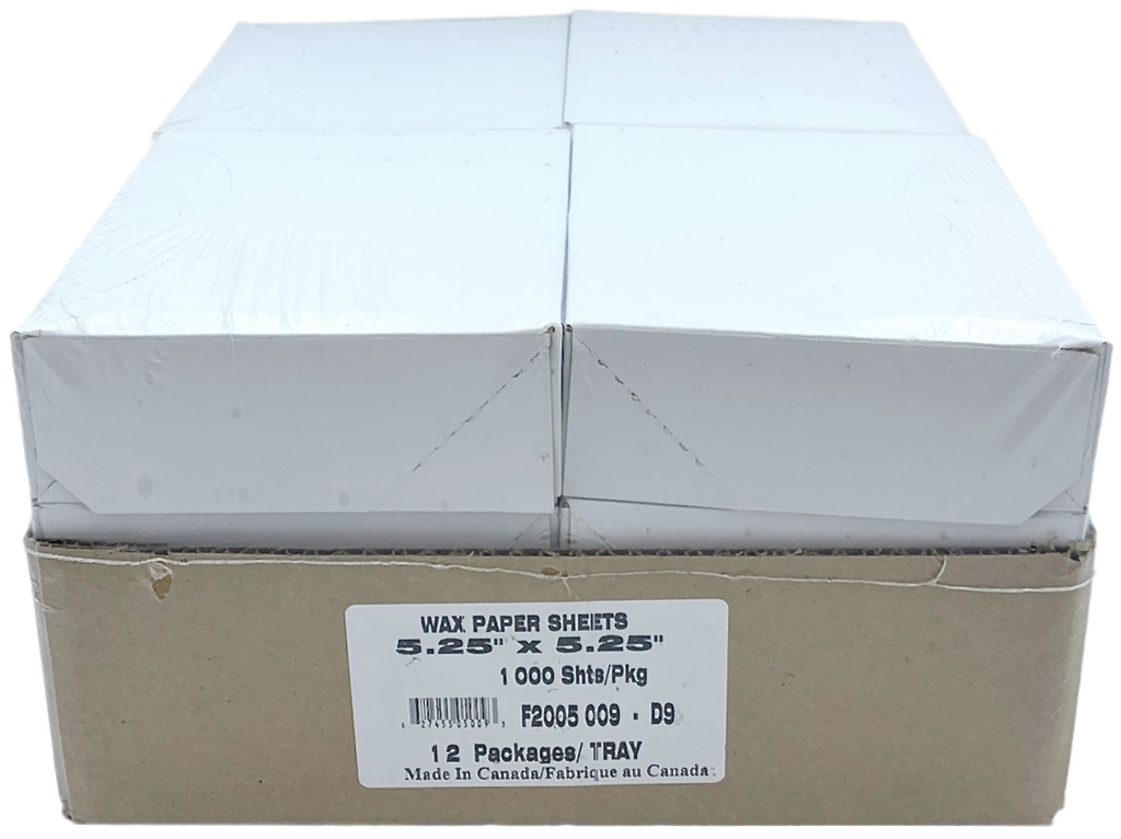 5.25x5.25 Patty/Wax Paper Sheets (1000 PC)