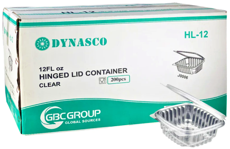 HL-12/J0006, 12oz Clear Containers (200 PC) Dynasco