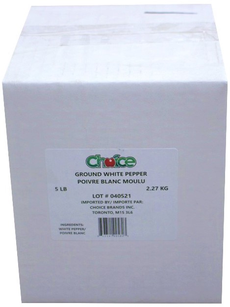 Ground White Pepper (5 lb) Choice