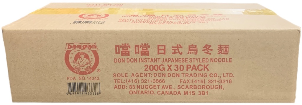 Instant Japanese Style Noodle (30x200 g) Don Don