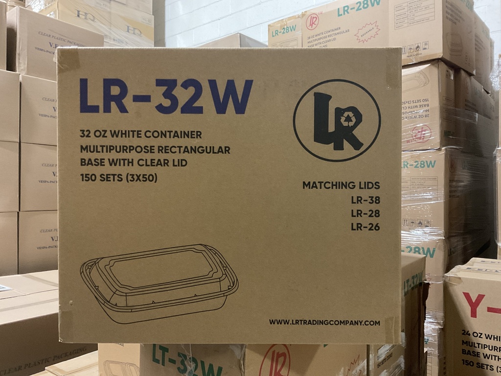 LR-32W, White Rectangular Combo (150 SET) LR