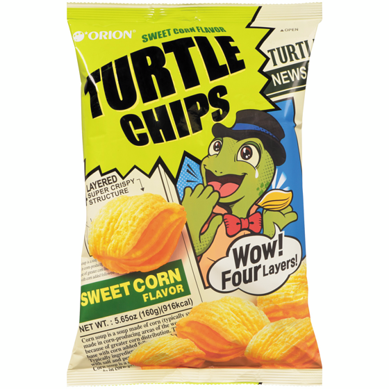 @SP Sweet Corn Flavor Turtle Chips (12x80 g) Orion