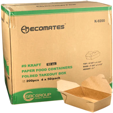 [*89244+1569@1] K-9200, #9 Kraft Folded Boxes (200PC) Ecomates