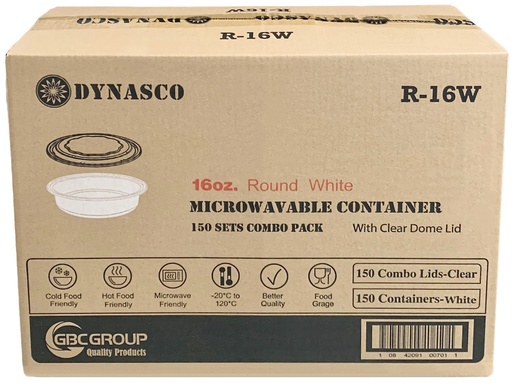 [*84526+R16W] R-16W, White Round Combo (150 SET) Dynasco