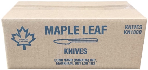 [*76230+2202] KN1000, Plastic Knives (1000 PC) Maple Leaf
