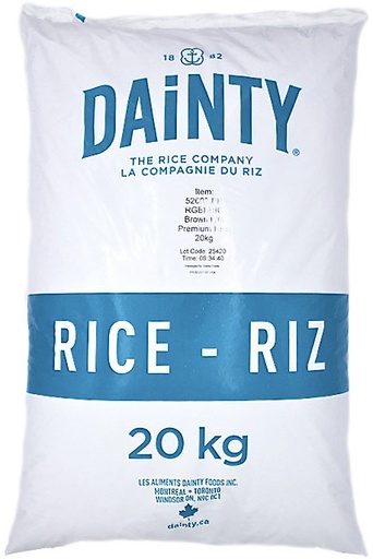 [*44403+7228] Brown Rice, Long Grain (20 kg) Dainty