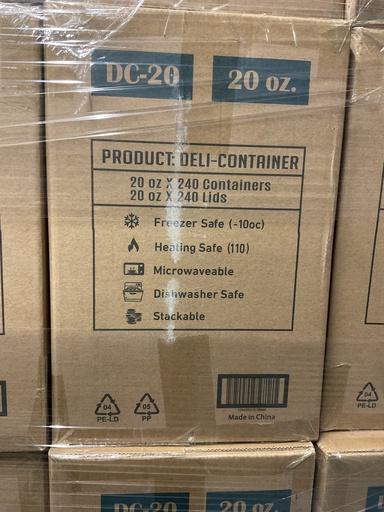 [*84822] DC-20, 20oz Deli Containers Combo  (240SET) SLS