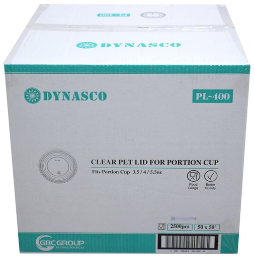 [*84718] PL-400, Clear Lids for Portion Cup (2000 PC) Dynasco